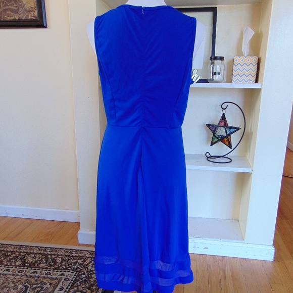 Hotouch Sleeveless A-Line Flare Slim Sheer Dress - Picture 3 of 8